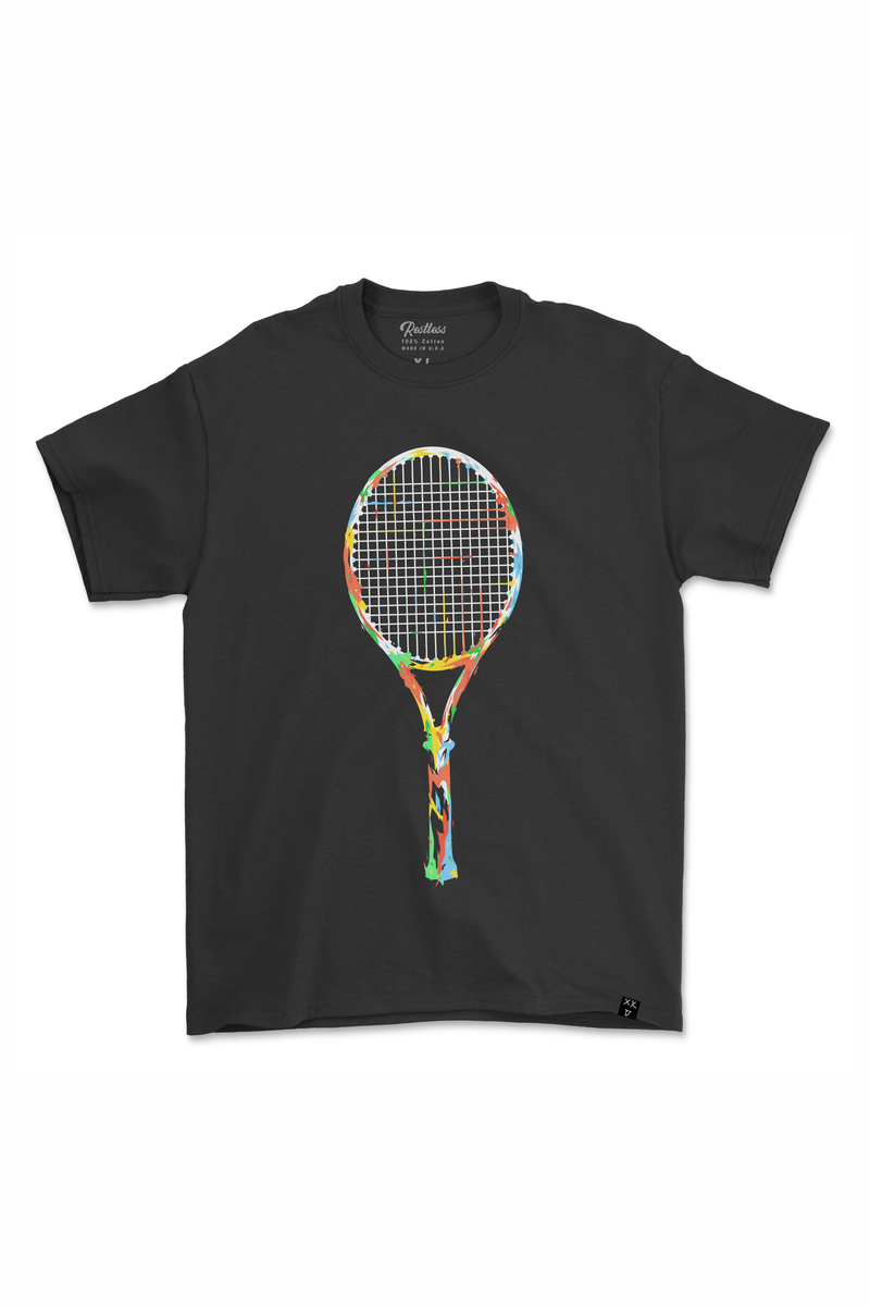 Abstract Tennis Racquet Organic Tee